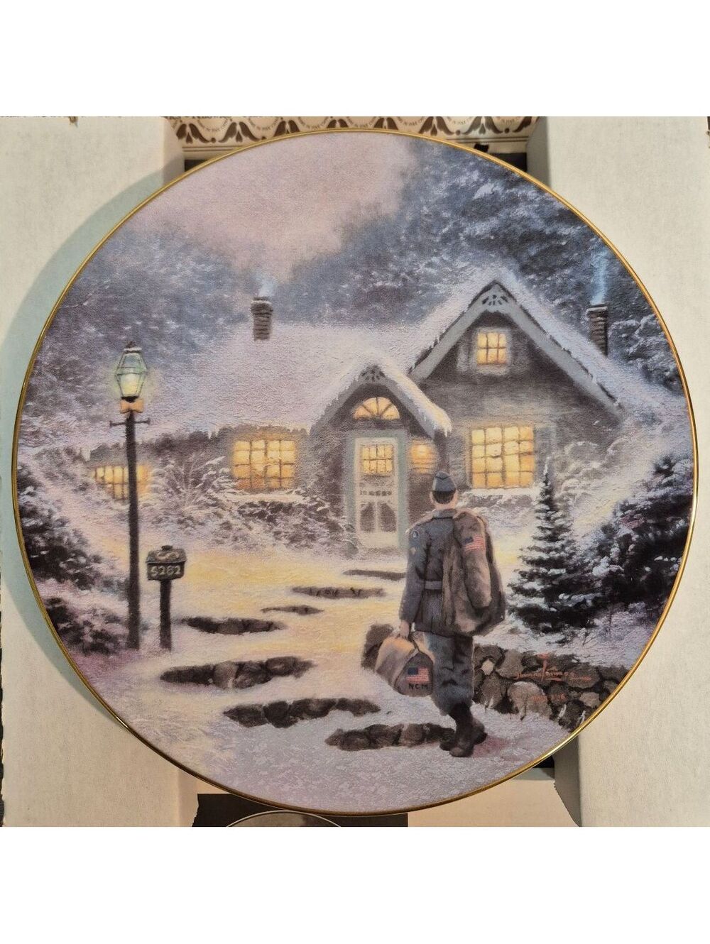 Knowles "Home Before Christmas" Collectible Plate by Thomas Kinkade